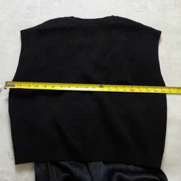 New M By Anthropologie the Gemini cap-sleeve Twofer sweater + dress set in blac - Picture 10 of 12